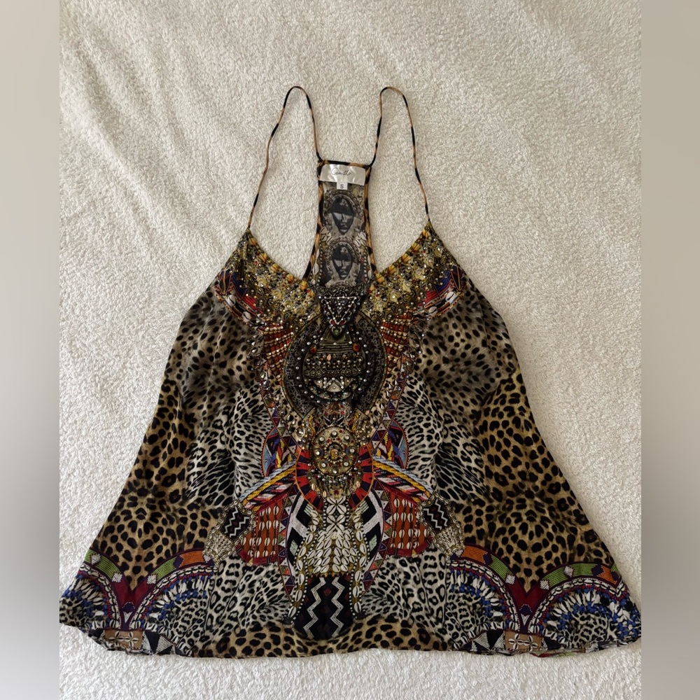 Camilla  Asymmetrical Sleeveless Silk top - Picture 16 of 16